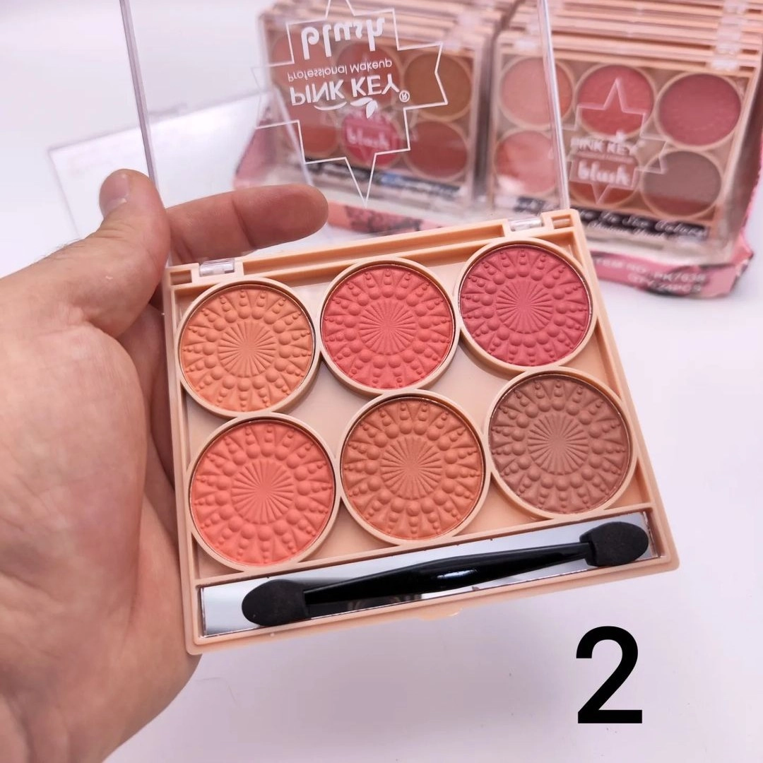 پالت رژگونه و کانتور بیوتی گرل مدل PINK KEY - رنگ شماره یک۱