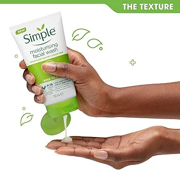 ژل شستشوی پوست خشک و حساس سیمپل مدل Moisturizing Facial Wash نه