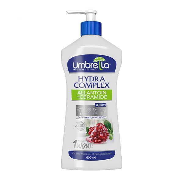 کرم ژل آبرسان آمبرلا مدل Pomegranate حجم 600 میلی لیتر به همراه کرم ژل آبرسان آمبرلا حجم 250 میلی لیتر