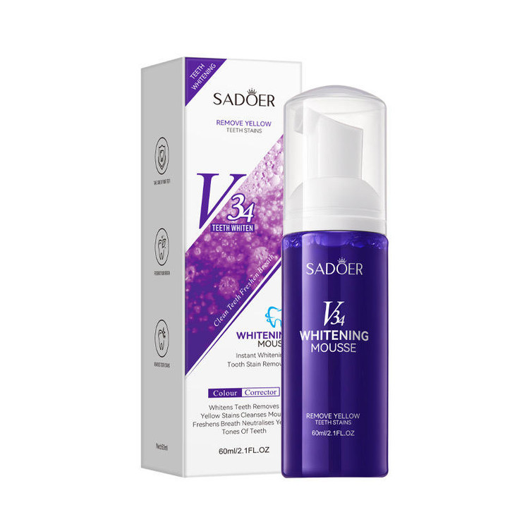 سفید کننده فوری دندان سادور مدلSADOER V34 Whitening Mousse