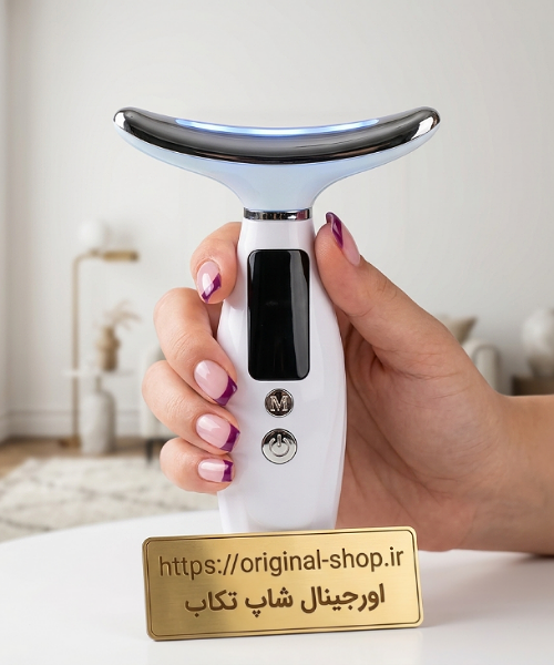 دستگاه ماساژور و لیفتینگ سفید رنگ گردن و صورت Neck Beauty Device