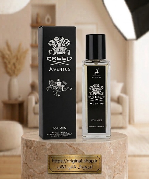 عطر جیبی مردانه 3۵ میلی‌لیتری کرید اونتوس Creed Aventus به همراه جعبه مشکی