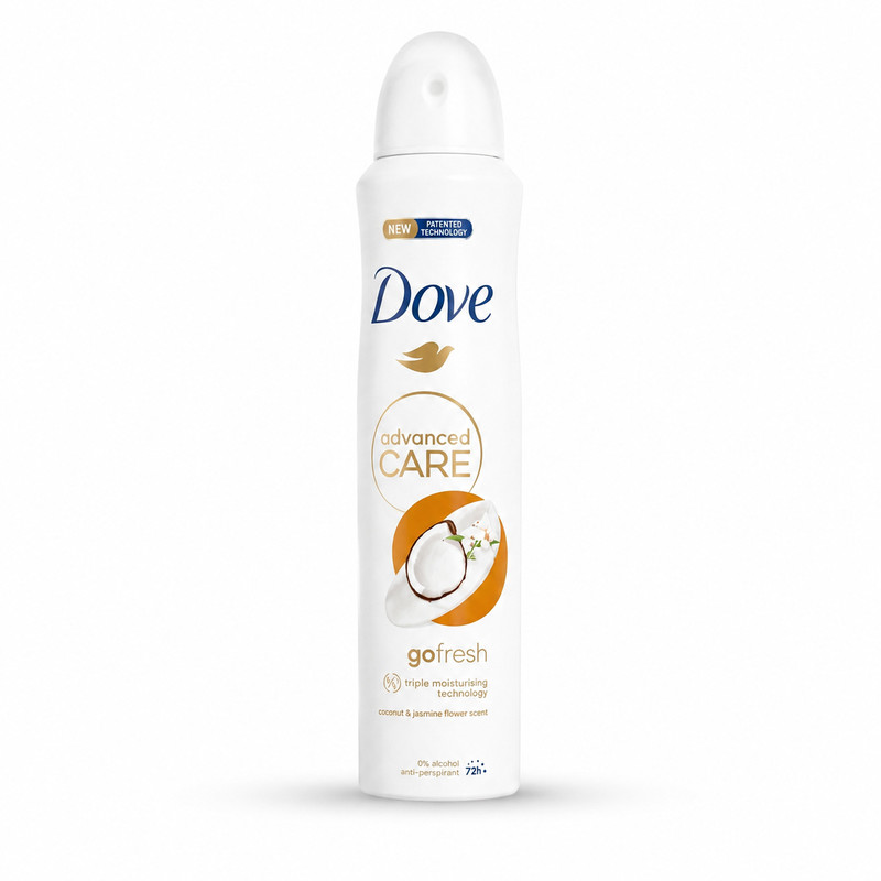 اسپری ضدتعریق داو مدل Coconut 72HR UK حجم 250 میلی‌لیتر