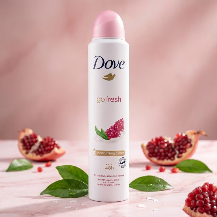 اسپری ضدتعریق زنانه داو مدل Pomegranate 48HR حجم 250 میلیلیتر