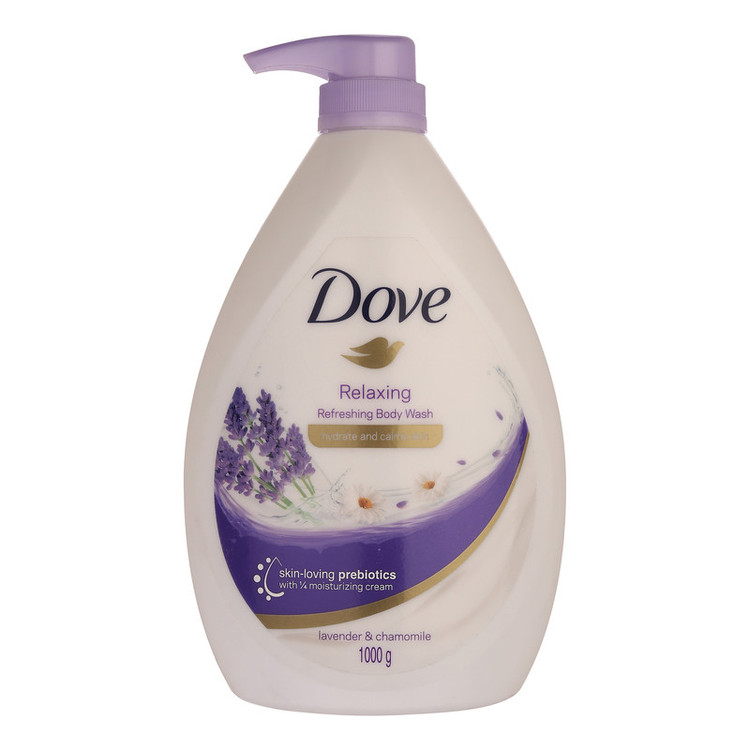 شامپو بدن داو مدل Lavender با رایحه اسطوخودوس مناسب برای انواع پوست وزن 1000 گرم