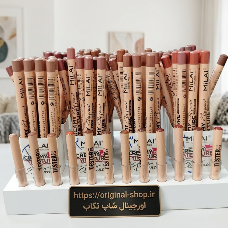 مداد لب ضدآب و روان میلای (MILAI) – پک ۱۲ رنگ جذاب با بافت کرمی و ماندگاری بالا